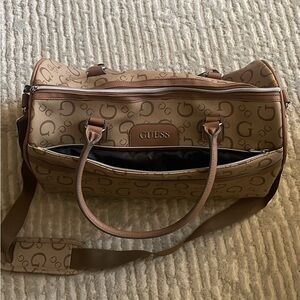 GUESS Brown Logo Duffel Bag